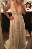 Such a beautiful dress and well made too! Only problem is the length, but I have to deal with that for all other dresses anyway. Can't wait to wear this to my courthouse wedding! - Michelle S.