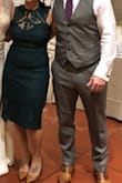 Love the shape of the dress and the lace. The only issue I had was a couple strings were loose and I had to cut them. Otherwise it was good quality and a cool color! - Pamela L.