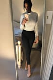 Super cute top! Material is very soft and comfortable. It's also a very versatile piece, perfect with a skirt, work pants, high-waisted jeans, etc. - Dina S.