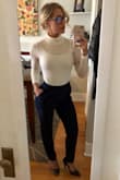 These pants fit perfectly. I normally wear scrubs to work everyday so I was nervous when I bought these for a business casual look but they were everything I was looking for. I got so many compliments on them! - Sara K.