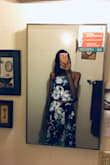 Gosh, I don't know my waist and hip size (I am not much of a help there). However, at nearly 6' and 100 pounds, the x-small fit perfectly. I thought it was going to be too small and the maxi skirt was not going to be long enough, but I was wrong. It fit perfectly. I wore this to a wedding (as I see almost everyone else did as well!) It worked out fantastically. The picture attached was one I took before the wedding, however, it looked exactly like that. Super impressed with the quality of the dress, the fabric, and since I am on the taller side (the skirt flowed flawlessly). I did not have any issues with the shirt either, just beware, while the straps are durable and you can move them to have more or less of a 'crop feel.' In order to take it off, you have to move the straps back to the original settings, you won't be able to get it off otherwise, haha, which was an issue I had. Not sure if it was the x-small, but just a heads up for anyone who is fighting with it at the end of the night! - Shareca C.