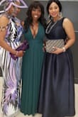 The dress was very pretty! Wore this for a fall black tie wedding. Great material and color, but barely long enough (so I did not wear heels). I'm 5'8.. Got a lot of compliments. It is very low cut so just be aware lol. Fit me like a glove (140pds 34DD) and the medium fit fantastic. Would recommend! - Didi N.
