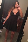 This dress fit perfectly. I was able to comfortably fit, and it was tight enough that I didn't feel I would fall out. - Lauren A.