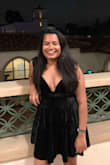 Really liked how it looked on me! Was slightly wrinkly/baggy around the stomach area, but fit well otherwise. When I first put it on, the underwire of the bra poked through the dress and I had to wiggle it back in, which was kinda stressful - but it didn't come out again. - Meg G.