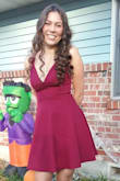 Perfect dress for homecoming. Fit nicely. No bra needed and straps stayed in place. - Stephanie A.