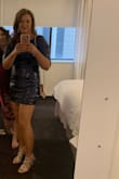 I purchased this dress to wear to an album launch for a friend! It fit perfect and the navy was beautiful! It's super flattering! I got so many compliments all night long! The dress is short, so if you're OK with that buy this dress!!! - Melanie C.