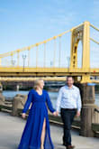 I wore this dress for our engagement pics.  It was perfect and "flowy" in photos! I did have to buy a tank to put under it, as the top was too revealing for my taste, especially for photos. Otherwise, it was great! I wore 3 inch nude heels, and it was the perfect length. - Sara B.