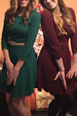 Loved this dress for Christmas church service and dinner with the family. Put a belt on to break up the green and pull in the waist but not because of the fit. My sister in law matched me in burgundy. - Katie M.