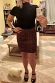 I expected more out of this skirt as it was more expensive than the other plaid skirts that the Lulu's site offers. The fabric was thin and I the zipper gets caught easy. I ordered medium and large to get the perfect fit. I had no issues fitting into a medium while still tucking my shirt in.  I'm a solid 30" waist and athletic build. Medium hit just below my belly button. The length was longer than I expected. Overall it's not a bad skirt, just expected more for the price. Returning both sizes and keeping the two other plaid skirts I ordered from Lulus (which were amazing!) - Paige F.