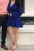 Wore it to a wedding. I loved the color and style. Sleeves were a little poofy and long on me which is why I gave it 4 stars. My chest was a little more exposed then what I wanted so I did have to pin it together. - Rosa E.