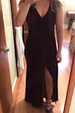 5'8 athletic pear build with broad rib cage and a small bust. It looks amazing on me and I can't wait to wear it to a wedding in December. Material is warm and good quality, I don't even think I'll need a sweater/shawl to wear over it. 10/10 recommend! - Anna K.