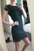 Wore this to a fall wedding. The length and lace detail is perfect. Love that it has a modest neck line and an open back for that extra oomf! - Sandy N.
