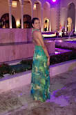 I bought this dress for a wedding in Dominican Republic and it was just perfect!! The dress is just gorgeous, the colors are even more beautiful in person. The length was perfect, I wore 4" heels and did not have to hem the dress at all. Recommended!! - Jennifer H.