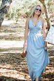 Love this dress! The color is so wonderful and it fits perfectly. Wonderful for a bit more formal events. I get so many compliments on it, love it! - Makani A.