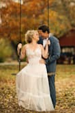 This was the perfect dress for my 30th wedding anniversary photo shoot! So feminine and soft. Has to have it hemmed and darts put in the side bust area but other than that, awesome find! Love love love how is looks in the pics! - Libby M.