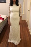 I ordered a size XS because I thought, according to other reviews that this would fit me best, but it was a tiny bit tight. Nevertheless, I still loved this dress! I may exchange it for a size small if I decide it is too tight but I am definitely wearing this dress on my wedding. - Brenda G.