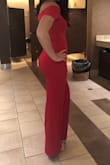 I absolutely loved this jumpsuit! I wore it to a wedding and had so many compliments, the fabric is so comfortable and easy to move around in. The only thing I'd have to say is it was very long! I had to have it hemmed in order to be able to wear it. Highly recommended! - Nicole D.