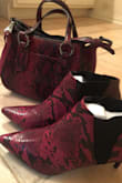 I love this little sassy bootie and before I receive it I found the perfect purse for it, it's just like I ordered the set. Love the shoes, I haven't worn them yet but it's very comfortable when I tried it. Perfect set for the burgundy leather skirt that ordered from this site. Can't wait to wear them all. - Mastaneh S.