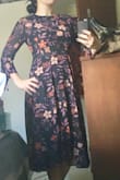 This is my first time ordering at Lulu's and I will definitely order again.
I ordered 2 dresses, and this one I order Large due to reviews. The other I ordered M. I am 5'7" 160 lb's about C cup. The dress fits like a glove. It is so beautiful and classy, great length and the best, the material is not too thin, and even if it was too thin, it has another black dress inside to cover it all. I agree with the other reviews about being tight in the chest and waist area, but the large worked great for me. - Terena R.