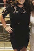This dress was so fun, and flattering, even for my curves! I got an XL because of my large chest, and it fit perfect. Length was good, and I got many compliments! - Kayla F.