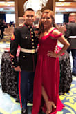This dress does run a bit small, but other than that, it is perfect! I ordered it for the Marine Corps ball and it was absolutely elegant. Had enough hip room, the flow of the dress was fantastic. Because it was a bit big, I had to take in the straps a little. I was/still am absolutely in love with this dress. - Iris R.