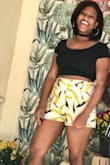 I haven't worn the full outfit together yet, but can tell the pieces can easily go with other things. The shorts don't have any stretch to them, but are light and have pockets! - Elizabeth B.