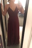 I will be wearing this dress for a friends formal wedding. Fits perfect other than being too long but I'm short. Super flattering backing! - Elizabeth A.