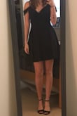 This dress is so cute and it fits perfectly! The only thing is the bust area is a little big, but it's not really noticeable! - Megan A.