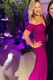 Bought this dress for a gala in NYC and it was absolutely perfect! The magenta color is showstopping and the dress fits like a glove! Very true to size but does have some stretch. It is a little long, but just wear some rocking heels!!! - Francesca D.