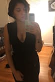 I love this dress and I ordered an XS wish I would've gotten just a small because it's a little snug, but otherwise it makes my bust look bigger lol. - Vyctoria G.