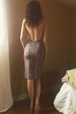 Super cute dress with very comfortable fabric. Due to thin fabric and the open back I had to tape my bust area to wear the dress. Definitely rocked a little side cleavage but overall it was perfect for my occasion! - Alana B.