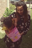I ordered a medium. I don't like anything tight. So it was loose and comfortable enough for me to chase my toddler in for a Easter egg hunt. - Laura G.