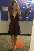 Absolutely loved this dress! The purple color is so flattering and I know I will wear this time and time again. I was a little nervous about the cut of the dress but there is built in wire to keep everything in! - Rachel M.