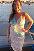 Beautiful dress! It would be more comfortable to wear to a dinner. I wore it for my bachelorette party and received several compliments but it isn't as comfortable as I thought! - Delora Y.