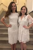 We picked this gorgeous white dress for my daughter's sorority formal. She looked absolutely stunning and polished in the dress that fit her perfectly. The longer length is so unique and charming. We couldn't be happier with our selection and know she'll get more use out of it in the future! - Carson S.