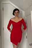 Fits perfectly! Fabric is stretchy and comfortable and red color is beautiful. - Simone S.