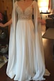 Perfection. Feels like such an expensive, great quality dress. It is beautiful. The only size left was 4, do it was too large for me, would have gone with a 2 so probably rubs true to size. Paired with a chiffon shawl cape, added additional bra cups. Buy this dress! - Jennifer B.
