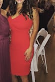 Love the fit of the dress, it hugs all the right places yet gives you room to breathe. A very classy yet sexy dress!!! Wore it to a wedding. The color was amazing!! Lots of compliments!!!! - Marcy H.