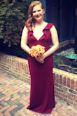 This dress was so beautiful and I received tons of compliments! I did have to get it altered as it was too loose in the bust. Also, the day of the wedding the outer seam ripped right above my bottom. Luckily the dress is lined so you couldn't see anything but I was pretty annoyed. Overall I was very happy with the dress, it was great for the price! - Meggan C.