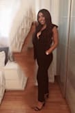 I ordered both L and M, but the M was perfect. It fit exactly as described just a little longer for me than model. - Michelina D.
