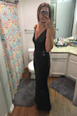 I cannot even begin to describe how amazing this dress is. I'll be honest, I ordered it and had very little faith that it would fit or be of good quality since it's under $100. OMG! I was so wrong. This dress fit like a glove, is beautifully made and I cannot wait to wear it for NYE. I posted a pic to my instagram and I had so many people complimenting me on how stunning the dress is. Bonus is that I am 5'9" and its a little long on me so I can wear nice heals with it. - Jen B.