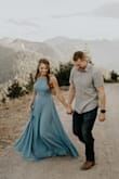 Was looking for a simple flowy dress for my engagement photos and this dress worked perfectly! The blue slate color looked gorgeous against our PNW backdrop. I'm typically a XS - S and this dress ran true to size. I had some slight side bust showing, but the adjustable cross straps helped with adjusting. - Katelynn N.