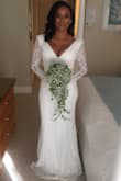 With less than three weeks to plan my small intimate wedding, I was looking for a simple yet elegant dress on a budget. Having purchased from Lulu's before in the past, it was a no brainer to order a dress from the site. When the dress arrived I was thrilled. It looked more expensive than I paid for it. It fit perfectly. I did have small alterations made to the shoulders, but aside from that it was perfect. The length was a little long too but with heels I was able to work with it. If you're looking for a wedding dress on a budget then this dress is perfect. - Mariah O.