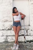 Love this basic cropped tank. The material is really soft and thick. My bra did not show through. It's held up really well through machine washes and summer time adventures. I also bought it in Navy. - Hanna B.