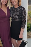 This dress was extremely comfortable and perfect for a fall outdoor wedding. The bottom of the dress was soft, stretchy, & the perfect thickness. Very forgiving and has a built-in liner. The lace was also incredibly soft! Other laces have been harsh & sometimes rub my skin raw by the end of the night. (Sensitive skin) However, I am VERY pleased to report that this one didn't! I got compliments all night. I'd definitely give this little black dress a 10/10! - Lacey J.