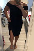 The dress fit really well, it was snug but still comfortable to move around in at the same time. The material is also thick which I like and I never had a problem with the sleeves coming up either. - Shannon P.
