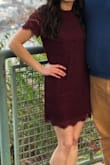 This dress fit great, the color was perfect and love the lace sleeves! This worked perfectly for my friends casual wedding! - Miranda L.