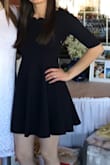 Love the thicker material! It stretches to fit your curves and flares out a bit more than expected but I still loved it for my friends bridal shower! - Miranda L.