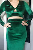 The quality was great but the color was way off. I was expecting a dark green, like the pic but it was not. I'm pretty curvy with a big booty and it fit great, with awesome stretch the only reason I said it was kind of big was because the waist didn't fit tight, so I had to pull the skirt down to make it tighter.. I wouldn't have gone down a size though... Overall loved this and would have kept it if the color wasn't so off. - Madison K.