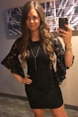 Purchased this dress for a late Fall wedding and it was prefect! Loved that I could wear a regular bra with it. Felt sexy and stayed warm with the sleeves! - Carly E.